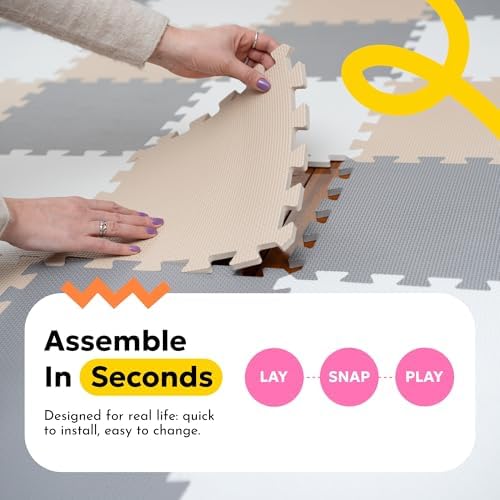 MioTetto Baby Play Mat, Soft Foam Floor Tiles - Image 6