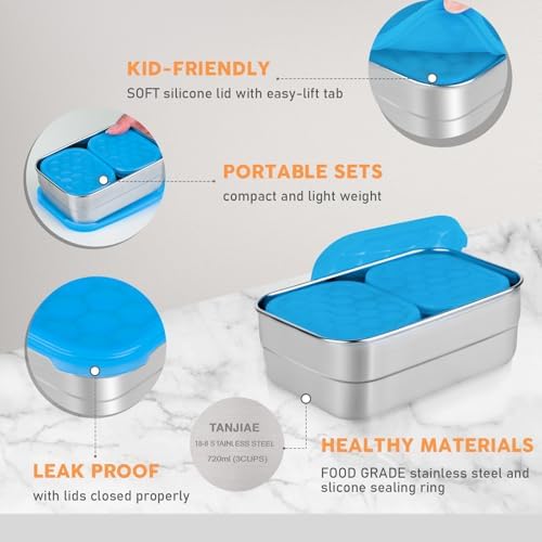 Tanjiae Small Stainless Steel Lunch Containers - Image 3