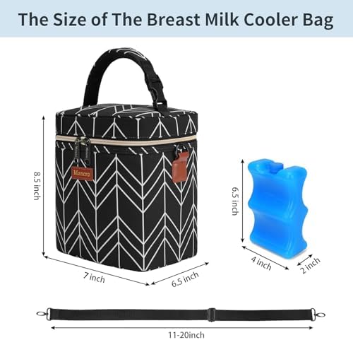 Mancro Breastmilk Cooler Bag Travel, Insulated Baby Bottle Bag - Image 2