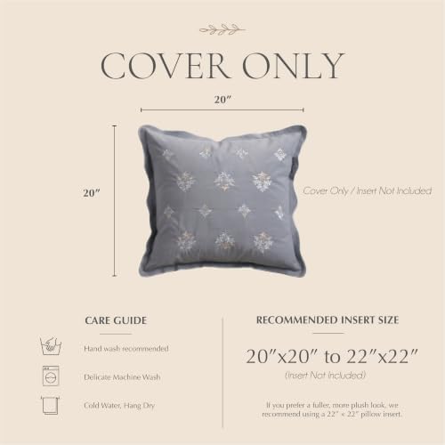 BlissBlush Throw Pillow Cover 20x20, Coastal Blue Blue Velvet Decorative Pillow - Image 6