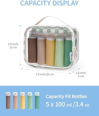 Narwey TSA Approved Toiletry Bag Carry on Clear Toiletry Bag Makeup Bag - Image 3