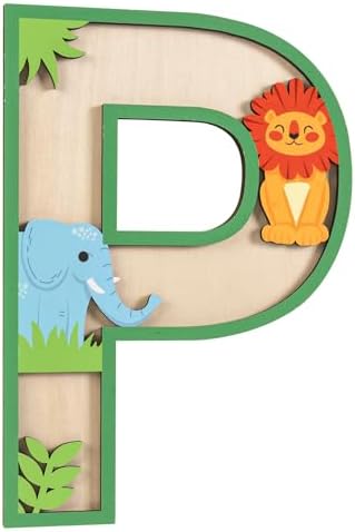 3D Layered Safari Nursery Wooden Letters by Unknown