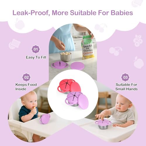 Daximo 2 Pack Snack Cups for Toddlers Spill Proof - Image 2