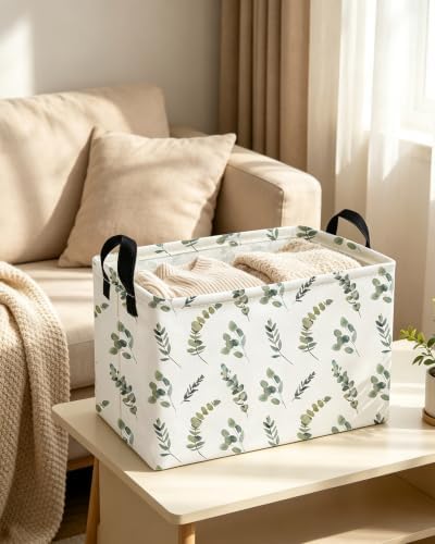 Essme Rectangular Leaves Basket, Kids Storage Bins Organizer - Image 6