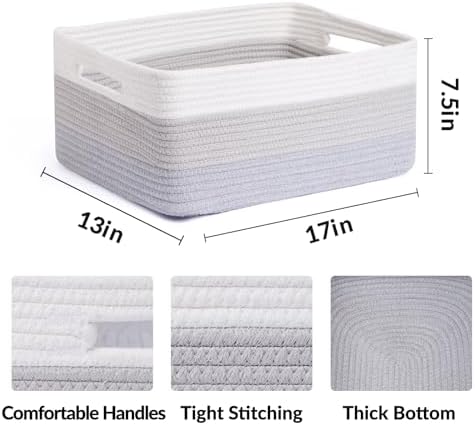 MiniArk Large Storage Baskets for Organizing, Baby Nursery, Toy Bins Box - Image 2