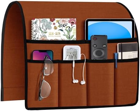 Joywell Remote Control Holder Armchair Caddy Armrest Organizer Terracotta by Joywell