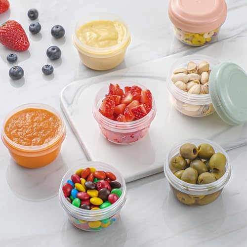 8 Pack Reusable Plastic Containers - 4 oz Small Deli Containers - Image 3