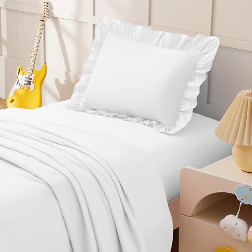 KKJIAF 3 Piece White Toddler Sheet Set - Image 3