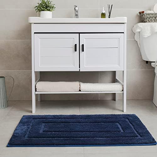 GRANNY SAYS Blue Bathroom Rugs Set 2 Piece, Non Slip Microfiber Bath Mats - Image 7