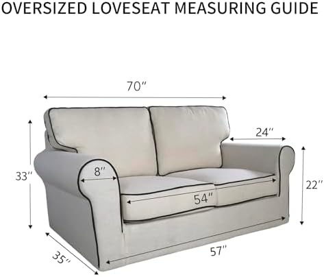 PureFit Stretch Oversized Loveseat Covers Couch Covers - Image 6