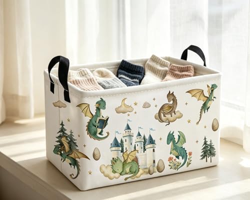 Essme Rectangular Kids Baskets, Dinosaur Storage Box, Cute Basket - Image 6