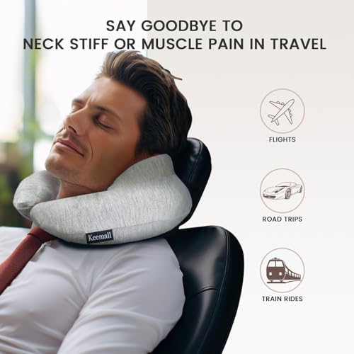 Keemall Inflatable Travel Neck Pillow Plane, 3rd Generation Double Comfort - Image 6