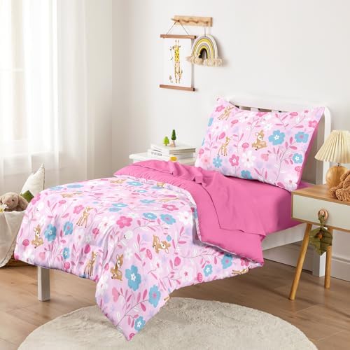 Wake In Cloud - Floral Toddler Bedding Set - Image 2