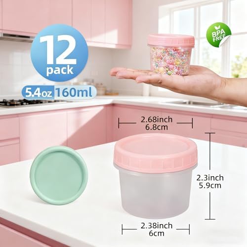 Food Storage Containers 12 Pack 5.4 oz Freezer Storage Containers - Image 5