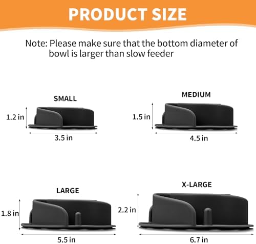 Slow Feeder Dog Bowls Insert, Animire Soft Silicone Slow Eating Dog Food Bowl - Image 5