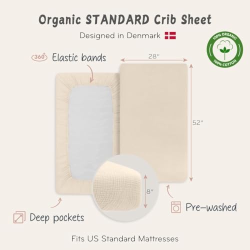 Crib Sheets, 100% Organic Cotton Muslin - Image 5
