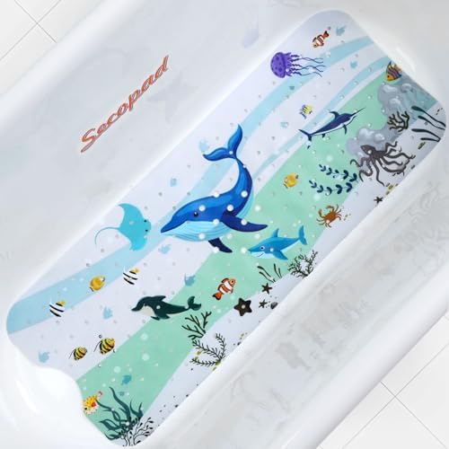 Secopad Bathtub Mat Non Slip, Cute Tub Mat by Secopad