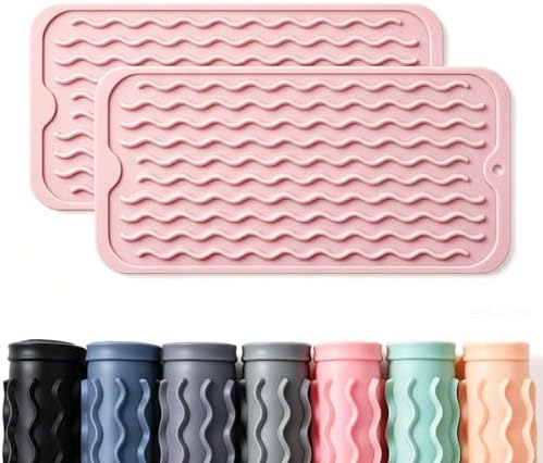 2 Pack Caketime Silicone Dish Drying Mat by CAKETIME