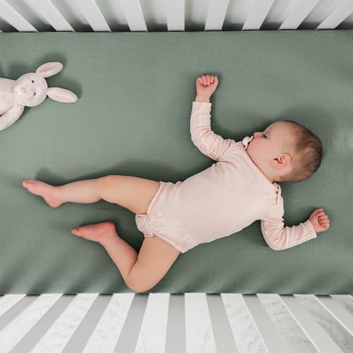 Comfy Cubs 100% Muslin Cotton Fitted Crib Sheet - Image 4
