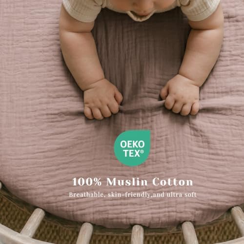 3 Pack Baby Muslin Bassinet Sheets - Image 4
