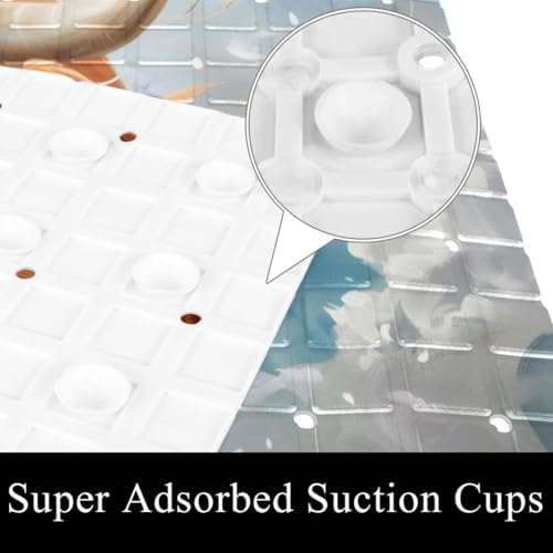 Non Slip Bathtub and Shower Mat 26.8x15.1 inch, Bath Mat - Image 3