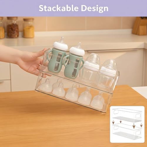 MGY 4Pack Clear Magnetic Baby Bottle Organizer - Image 4
