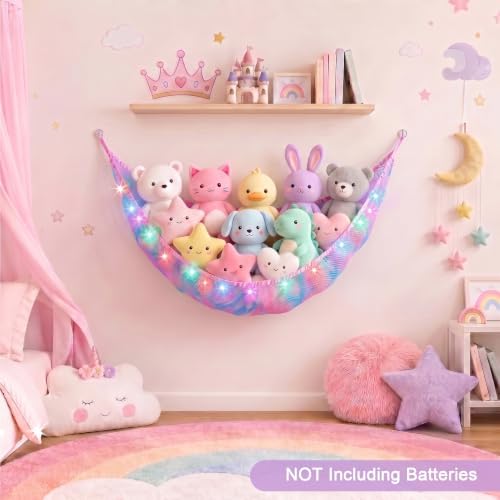 Stuffed Animals Hammock with Remote Control Toy Net Room Decor Storage - Image 4