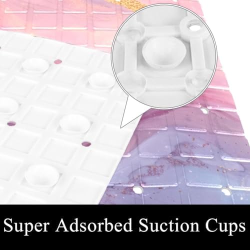 Bath Tub Shower Mat, Washable Bathtub Floor Mats, Suction Cups and Drain Holes - Image 3
