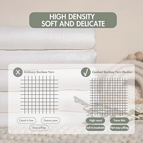 GLLQUEN BABY Receiving Blankets Muslin Swaddle Blanket - Image 3
