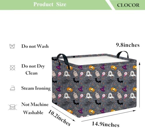 CLOCOR Rectangular Storage Basket, Collapsible Cute Pattern Storage Bin - Image 6