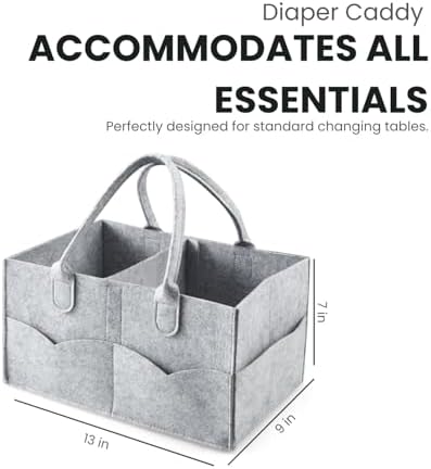 PandaEar 2 Pack Baby Diaper Caddy, Portable Nursery Storage Basket - Image 3
