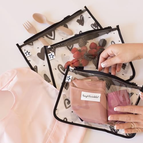 Tiny Twinkle Diaper Bag Organizing Pouches|3 Pack Mess-Proof Clear Front Travel - Image 2