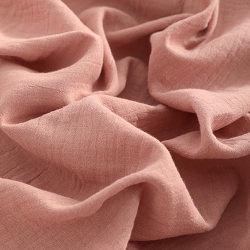 NTBAY Crib Muslin Fitted Sheets, 2 Pack, 28 x 52, Blush Pink - Image 3