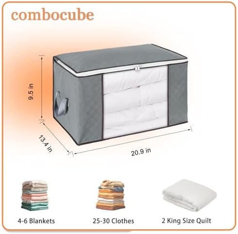 combocube 6 Pack Closet Organizers and Storage Containers, Clothes Storage Bins - Image 2