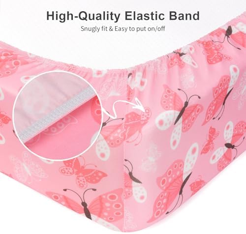 Pack N Play Sheets Fitted, Mini Crib Sheets, Breathable Soft Unisex Playard - Image 5