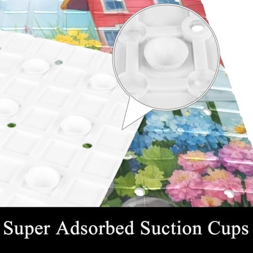 Shower Mat Bathtub Mat, 26.8x15.1 inch, Non-Slip Bath Mat - Image 3