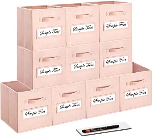 11 Inch Storage Cube, Storage bin, cube storage Foldable Fabric Cube Storage by Artsdi