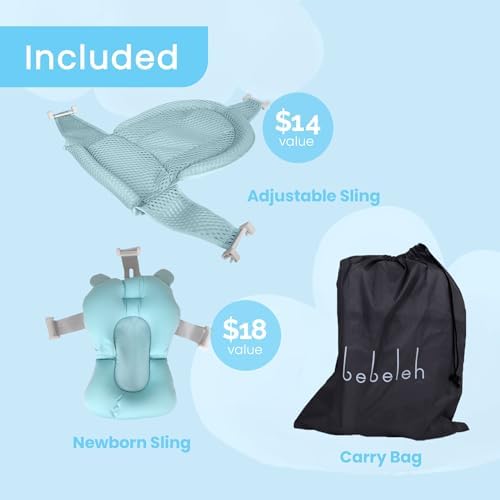 BEBELEH™ Collapsible Baby Bathtub – Bathtub + Baby tub Sling + Newborn Sling – - Image 3