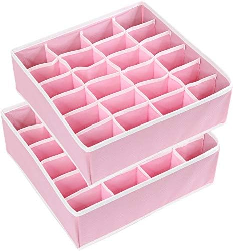 Simple Houseware 2 Pack Closet Sock Organizer, 24 Cell - Image 3