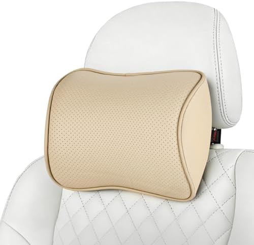 Aukee Car Headrest Pillow Memory Foam Car Neck Pillow Soft Leather Headrest by au-kee