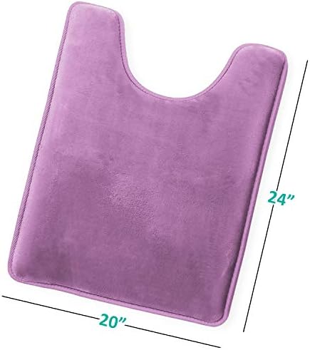 Clara Clark Bathroom Rugs, Velvet Memory Foam Bath Mat, Machine Washable Bath - Image 3