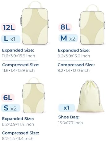 Bagsmart Compression Packing Cubes, Travel Bag Cruise Ship Essentials - Image 2