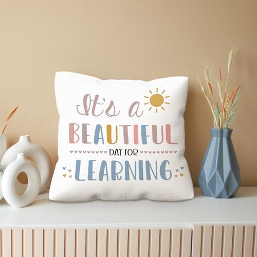 kdqua Boho Classroom Pillow Covers 18x18, Classroom Read Corner Decor Throw - Image 4