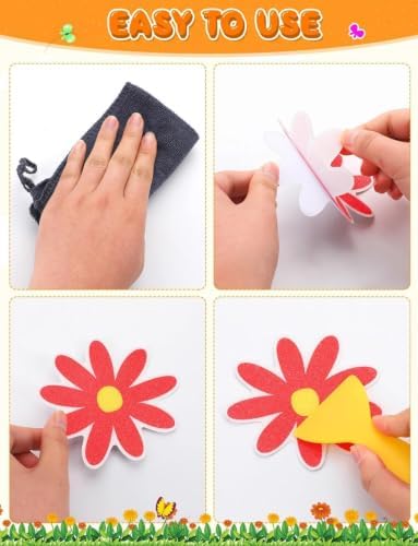 26Pcs Non Slip Bathtub Stickers, Colorful Flower Stickers - Image 3