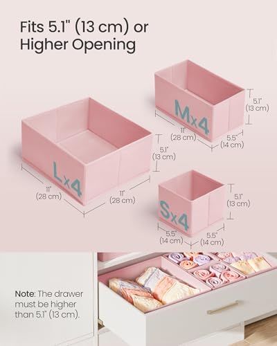 SONGMICS Drawer Organizers, Foldable Fabric Storage Boxes - Image 4