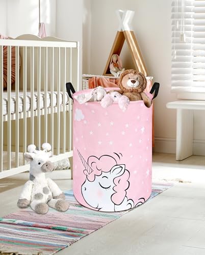 Round Laundry Basket Storage Bins Nursery Hamper Gift Baskets - Image 7