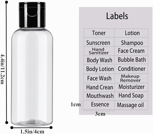DNSEN 5 Pack 3.4 oz Travel Size Bottles - Image 3