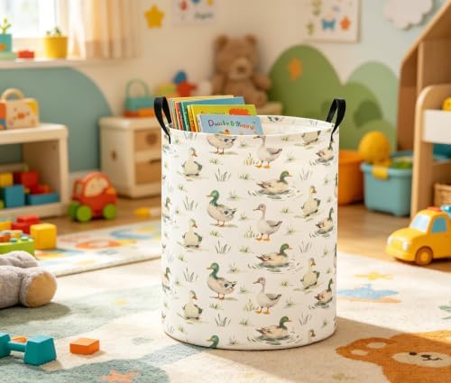 Baby Laundry Basket Baby Nursery Hamper Kids Laundry Basket Toy Storage Bin - Image 5
