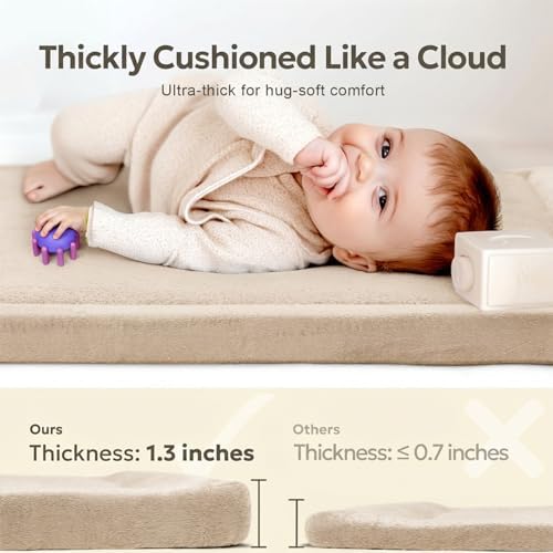 Baby Play Mat for Floor, Velvet Play Mat - Image 2