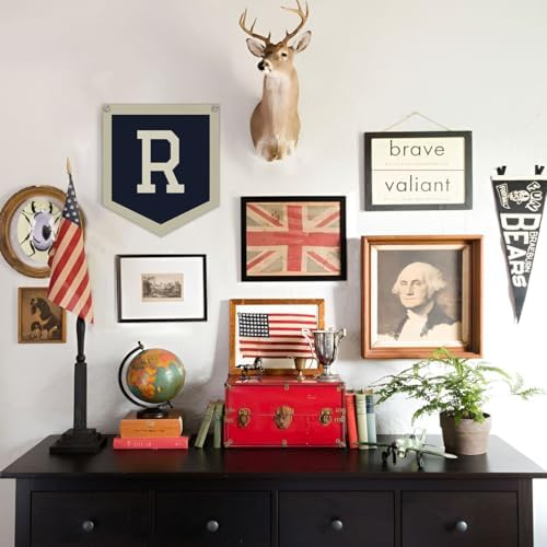 Personalized Baby Gift, Baby Boy Nursery Decor, Initial Pennant - Image 3
